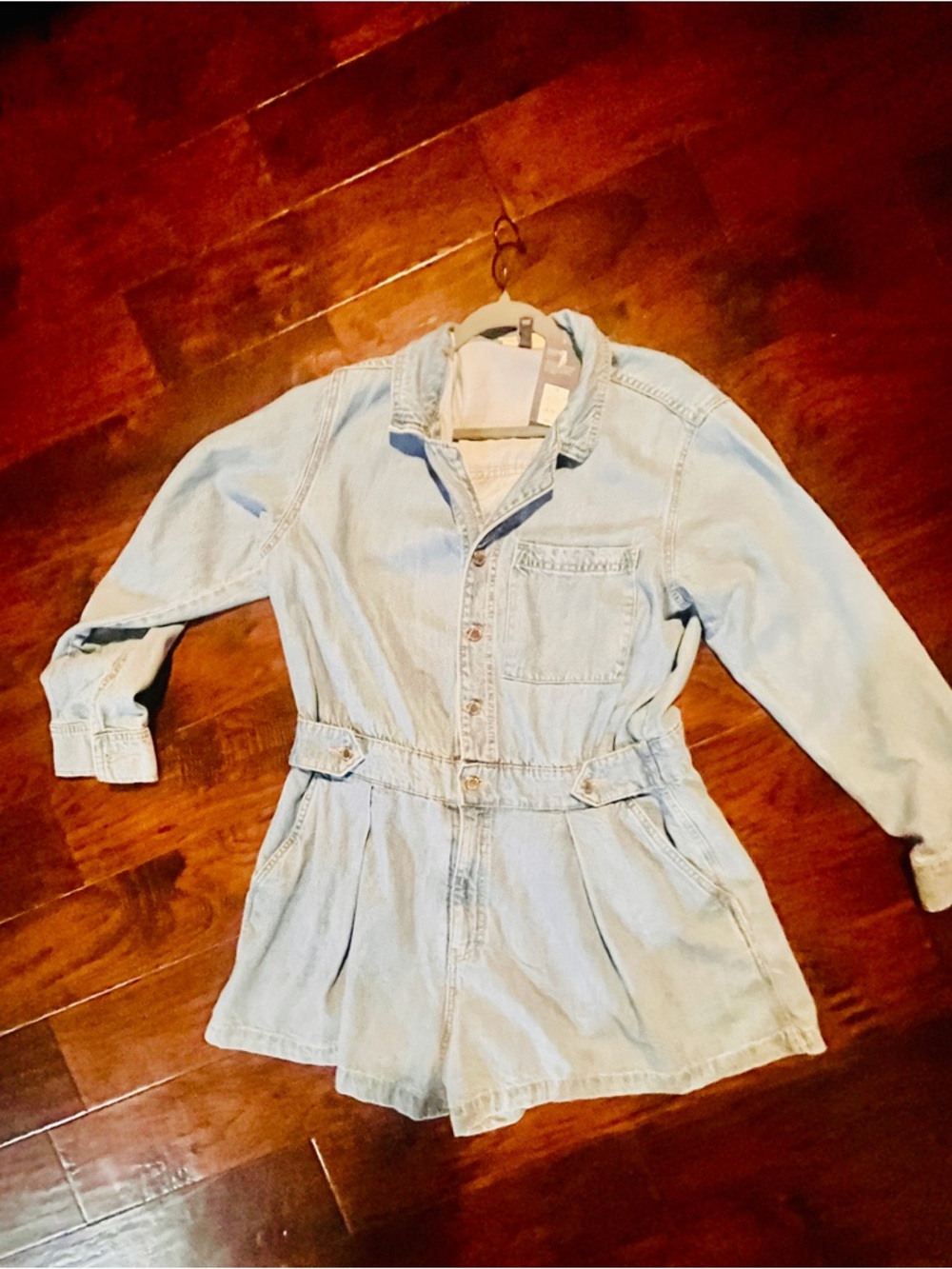 Universal Thread brand Light Wash Denim Romper / Jumpsuit - Pale Blue